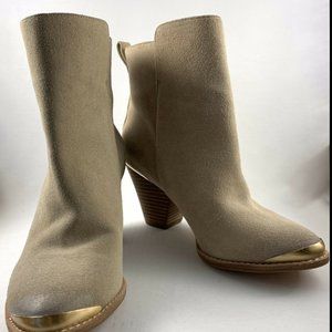 ELLA MOSS VICTORIA 2 Beige Suede Designer Boots